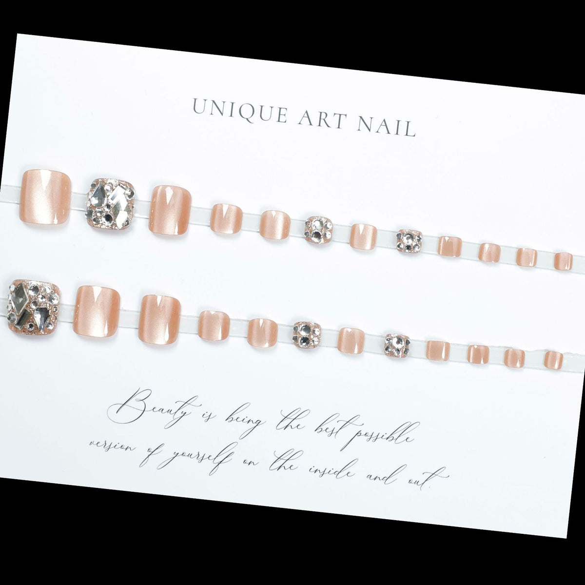 No.98 Flashing Brown Cat's eye Toenail 24pcs/Set