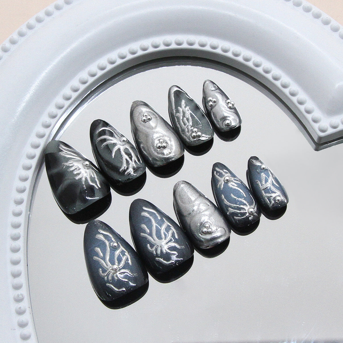 No.F659 Black Fingernails Patch 24pcs/Set