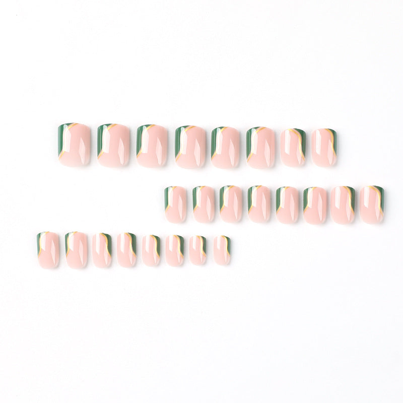 No.F775 Green Fingernails Patch 24pcs/Set