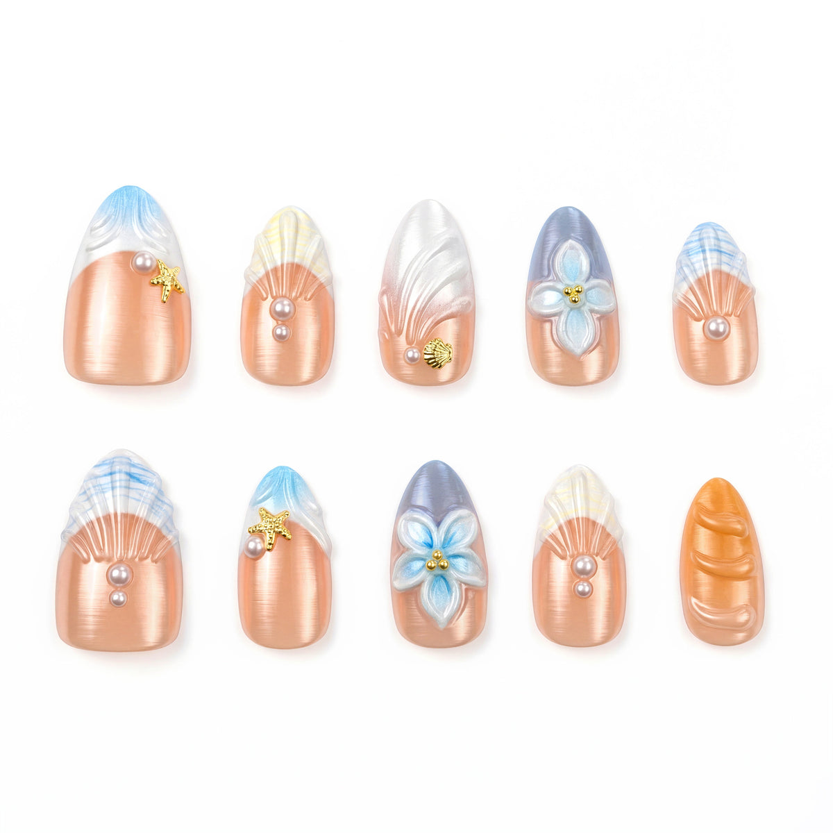 No.BH28 Cute Flowers Fingernails Patch 30pcs/Set
