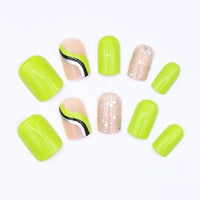 No.F79 Light Green Fingernails Patch 24pcs/Set