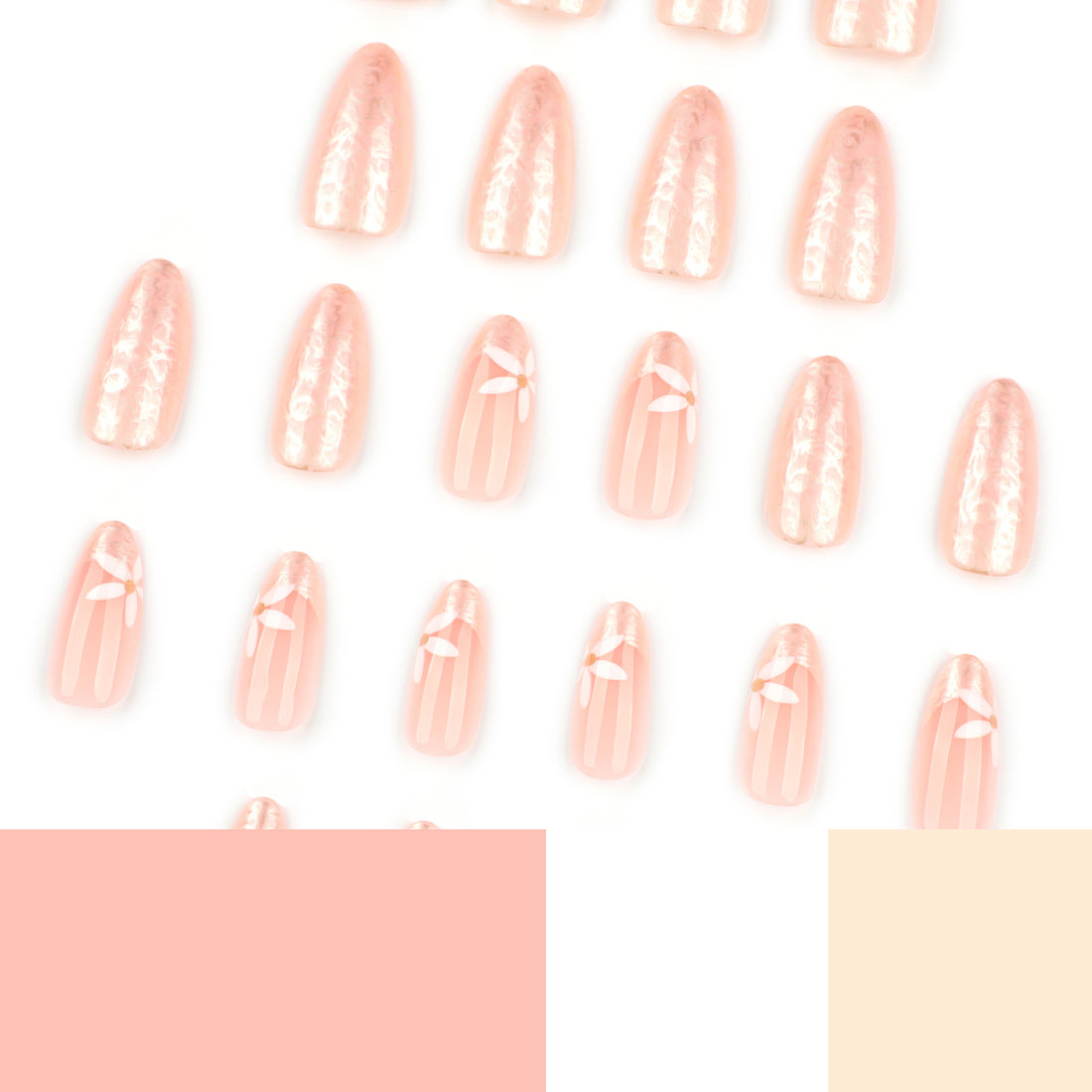 No.F432 White Fresh Fingernails Patch 24pcs/Set