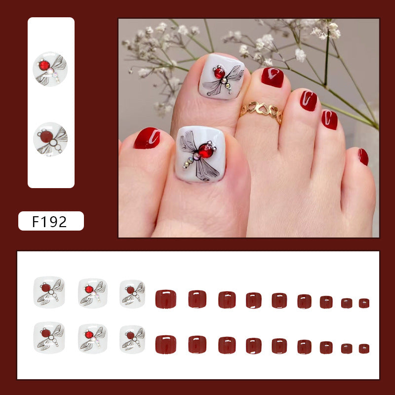 No.580 Dragonfly Toenails Patch 24pcs/Set