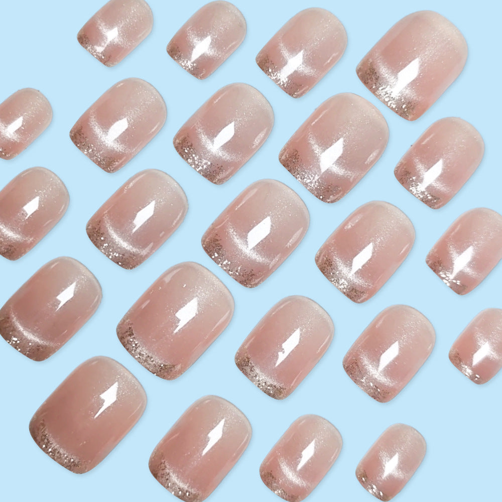 No.F717 Nude Pink Fingernails Patch 24pcs/Set