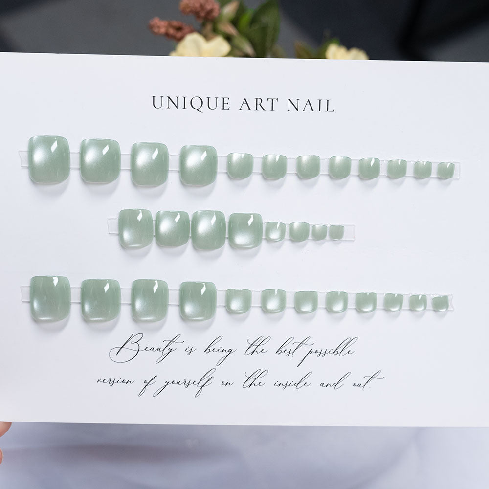 No.699 Green Cat's Eye Toenails Patch 32pcs/Set