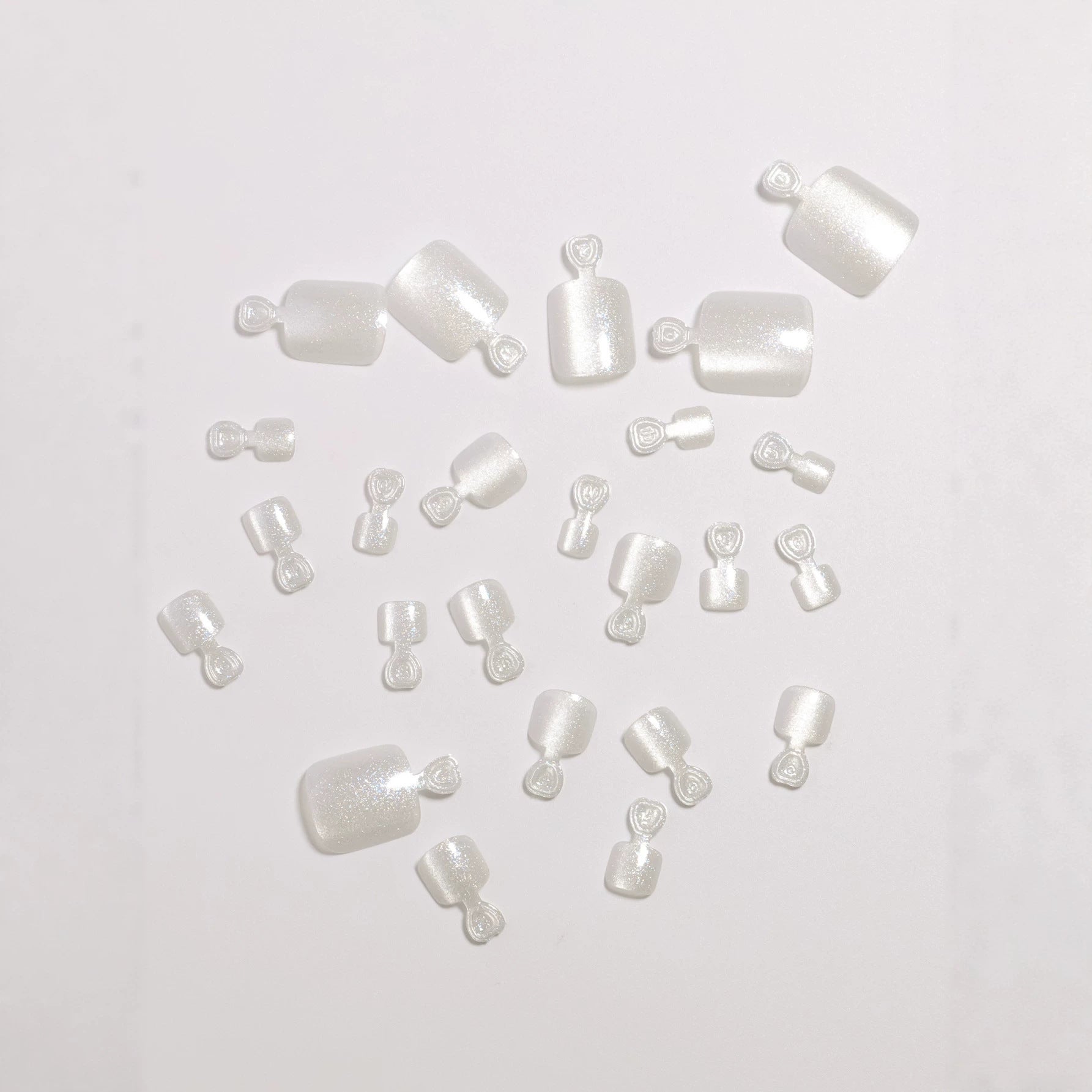 No.769 White Cat's Eye Toenails Patch 24pcs/Set