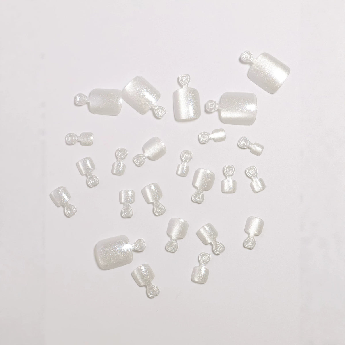 No.769 White Cat's Eye Toenails Patch 24pcs/Set