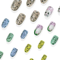 No.ET20 Colorful Quail Eggs Fingernails Patch 24pcs/Set