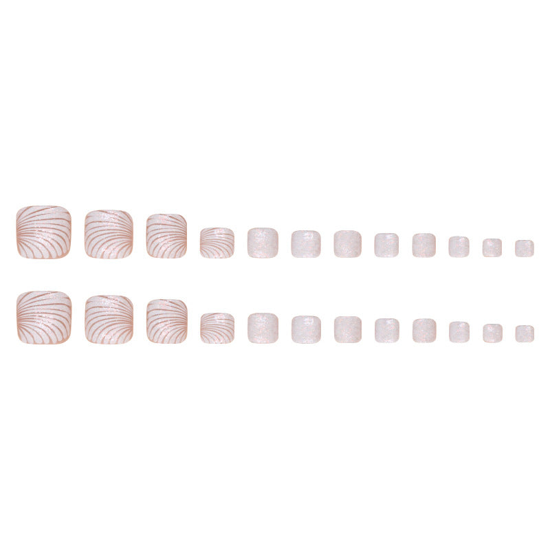 No.BH7 Shell Toenails Patch 24pcs/Set