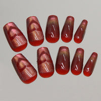 No.VN35 Red Love Fingernails Patch 24pcs/Set