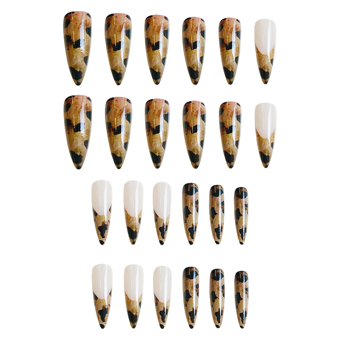 No.F546 Leopard Print Fingernails Patch 24pcs/Set