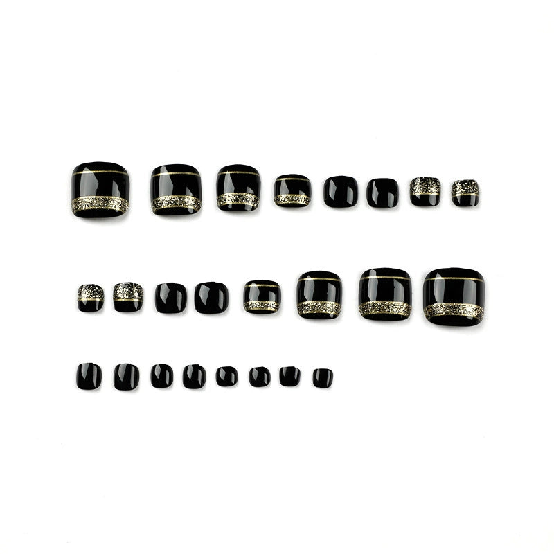 No.449 Black Toenails Patch 24pcs/Set
