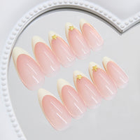 No.F443 Yellow Fingernails Patch 24pcs/Set