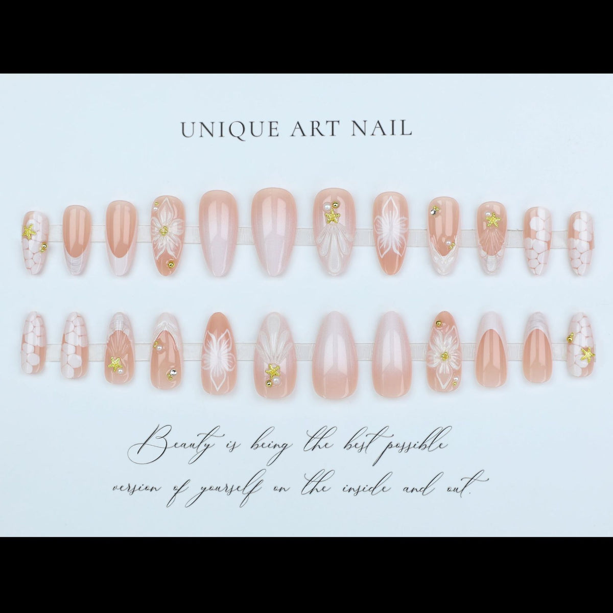 No.F481 Flower Fingernails Patch 24pcs/Set