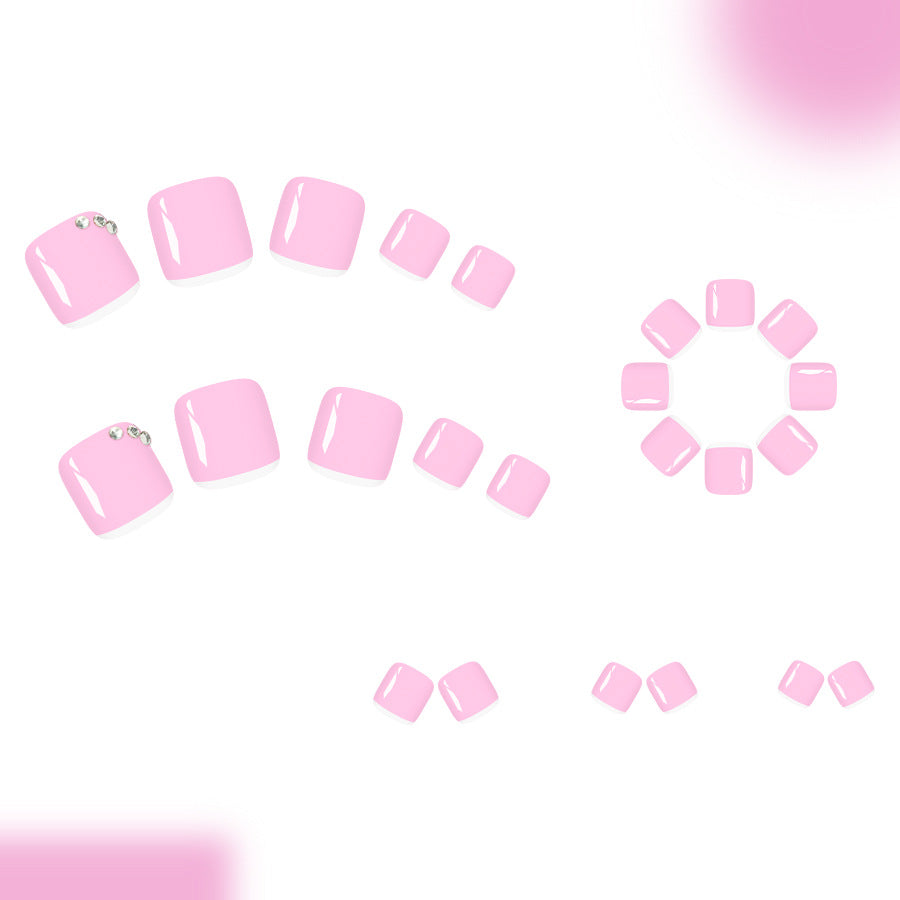No.641 Pink Toenails Patch 24pcs/Set