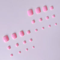 No.677 Pink Toenails Patch 24pcs/Set
