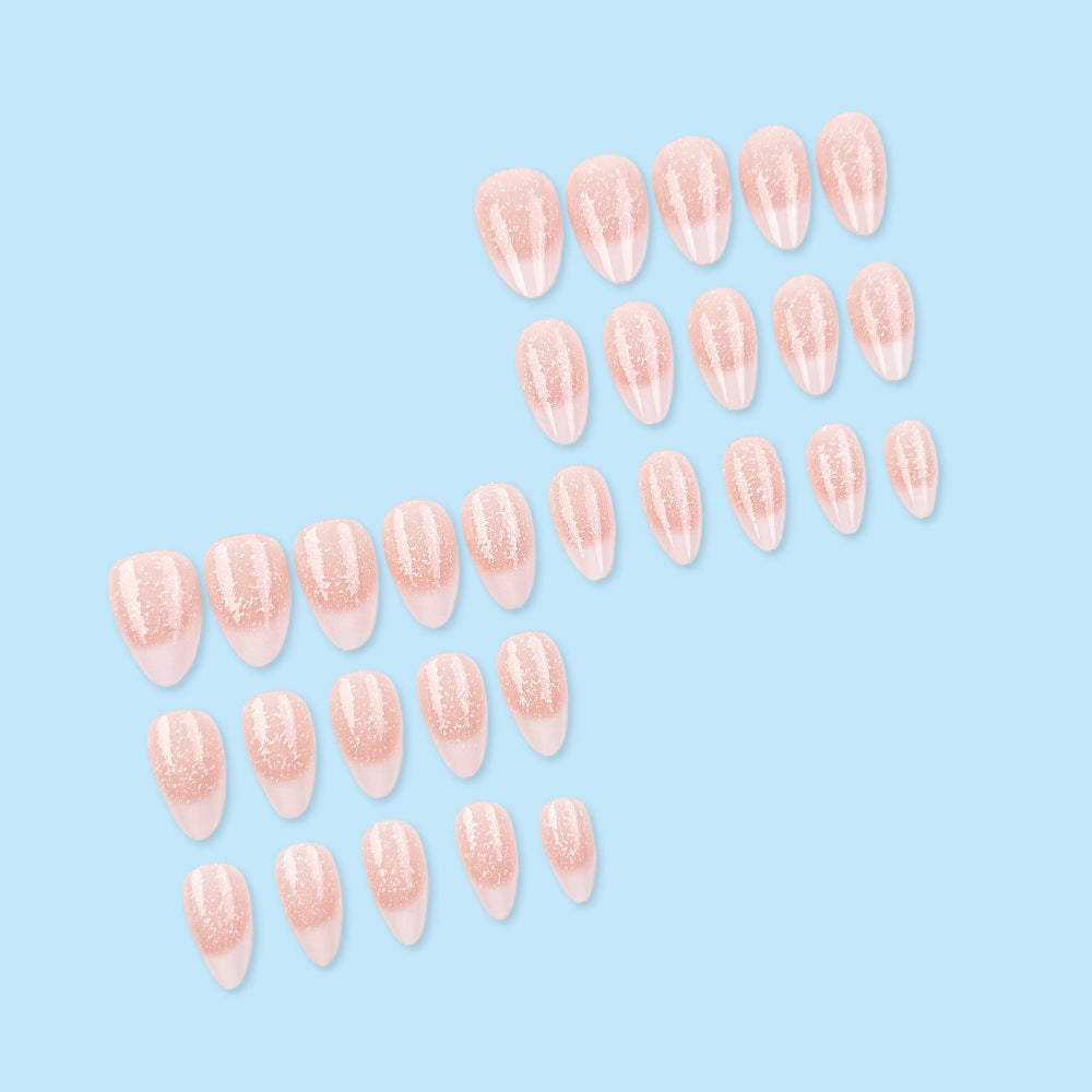 No.F714 Pink Fingernails Patch 24pcs/Set
