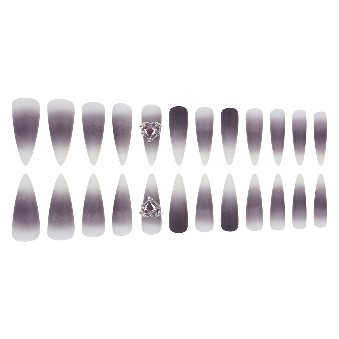 No.F544 Dark Love Fingernails Patch 24pcs/Set