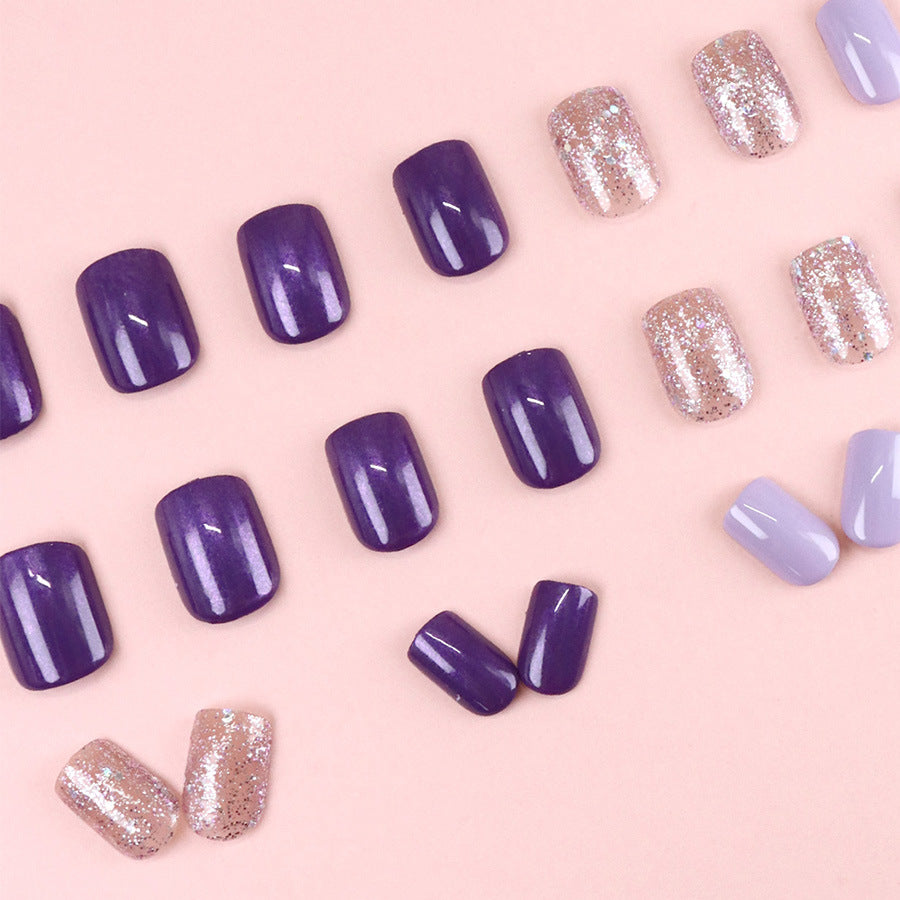 No.F88 Romantic Purple Fingernails Patch 24pcs/Set