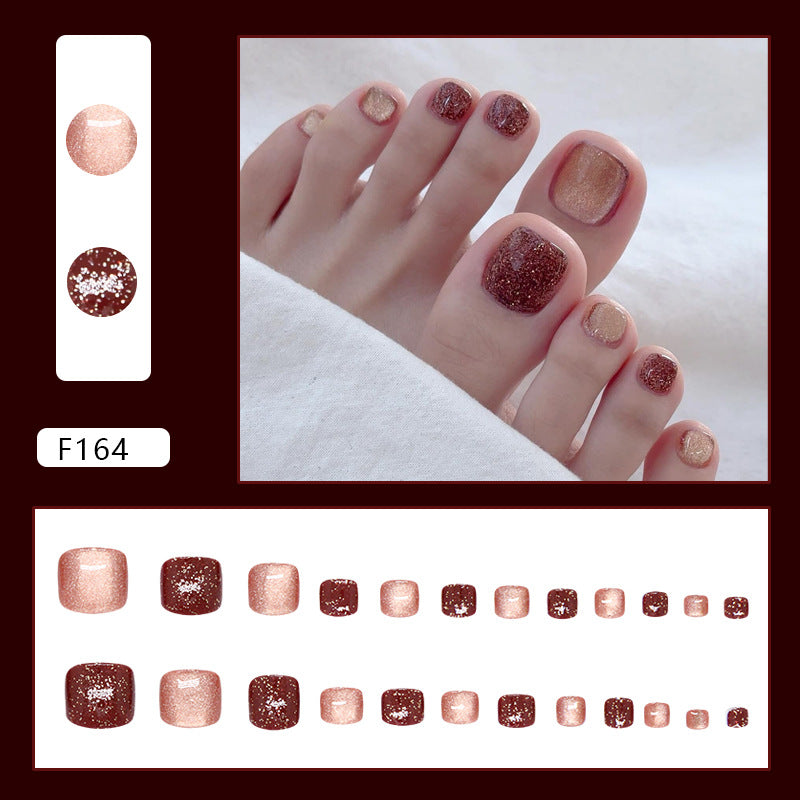 No.591 Red Cat's Eye Toenails Patch 24pcs/Set