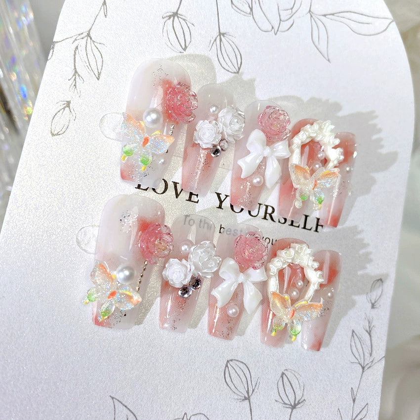 No.F295 Fashion Bow Fingernails Patch 24pcs/Set