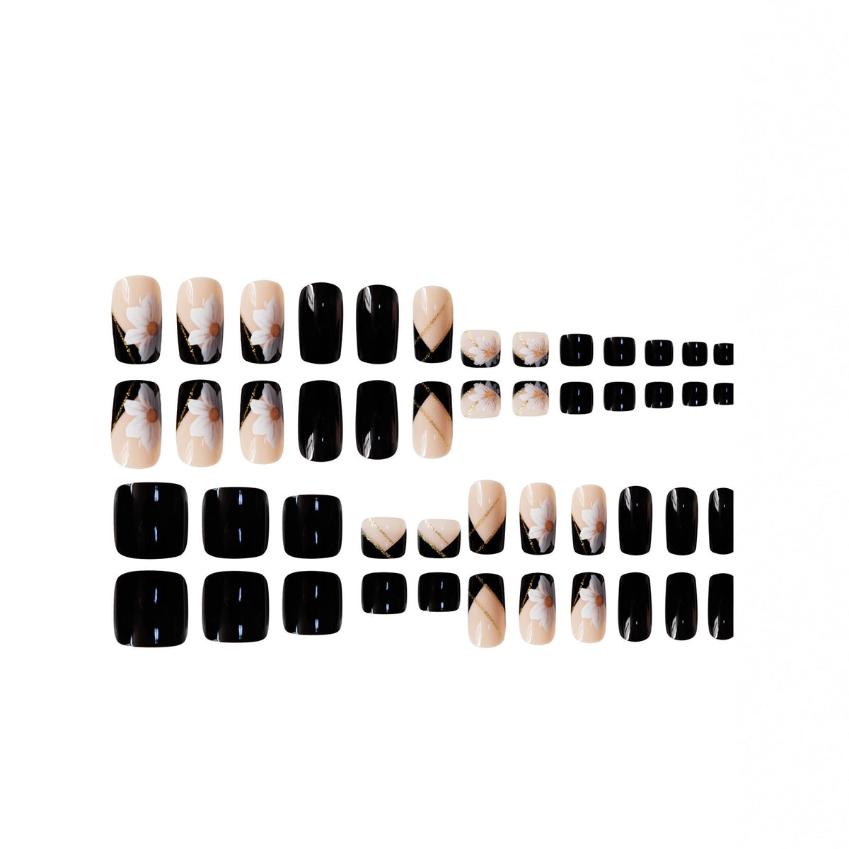 No.PSN208 Flower Hand & Toe Pair Set-48pcs