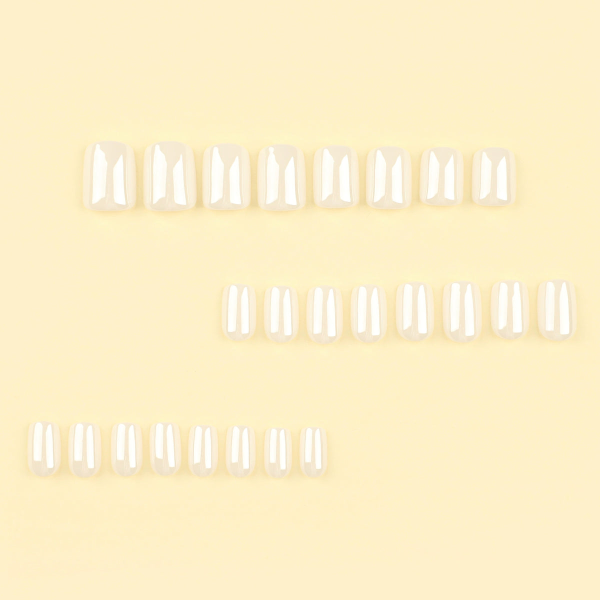 No.F318 White Fingernails Patch 24pcs/Set