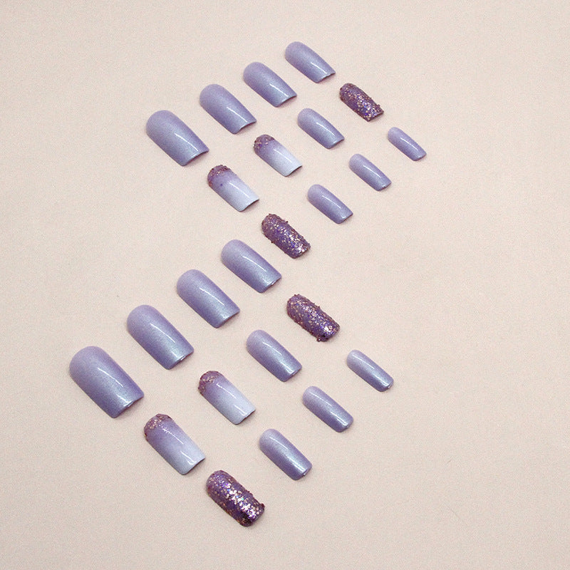 No.F86 Fashion Purple Fingernails Patch 24pcs/Set