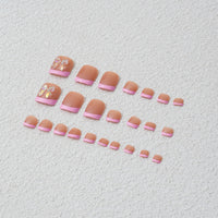 No.265 Pink Fashion Toenails Patch 24pcs/Set