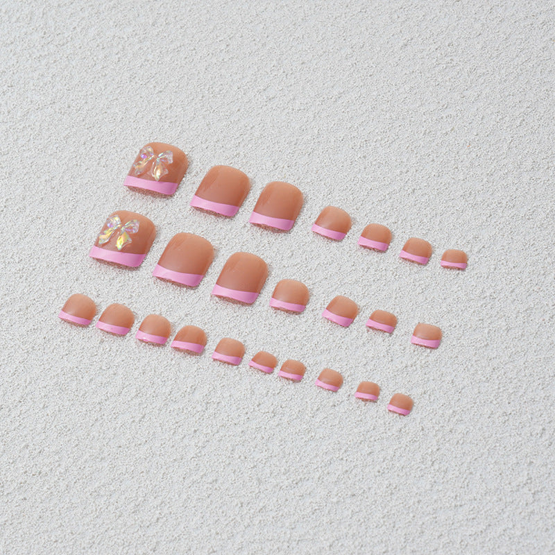 No.265 Pink Fashion Toenails Patch 24pcs/Set