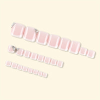 No.285 Pure Pink Diamond Toenail Patch 24pcs/Set