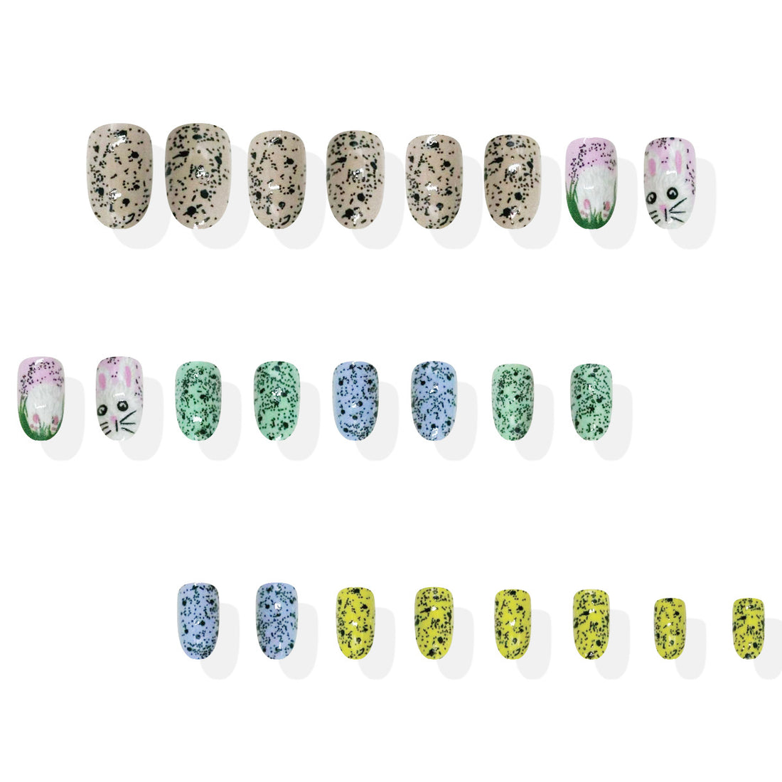No.ET20 Colorful Quail Eggs Fingernails Patch 24pcs/Set