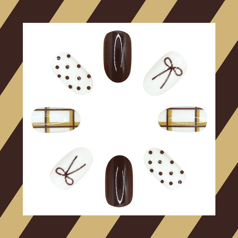 No.F758 Cute Bow Fingernails Patch 24pcs/Set