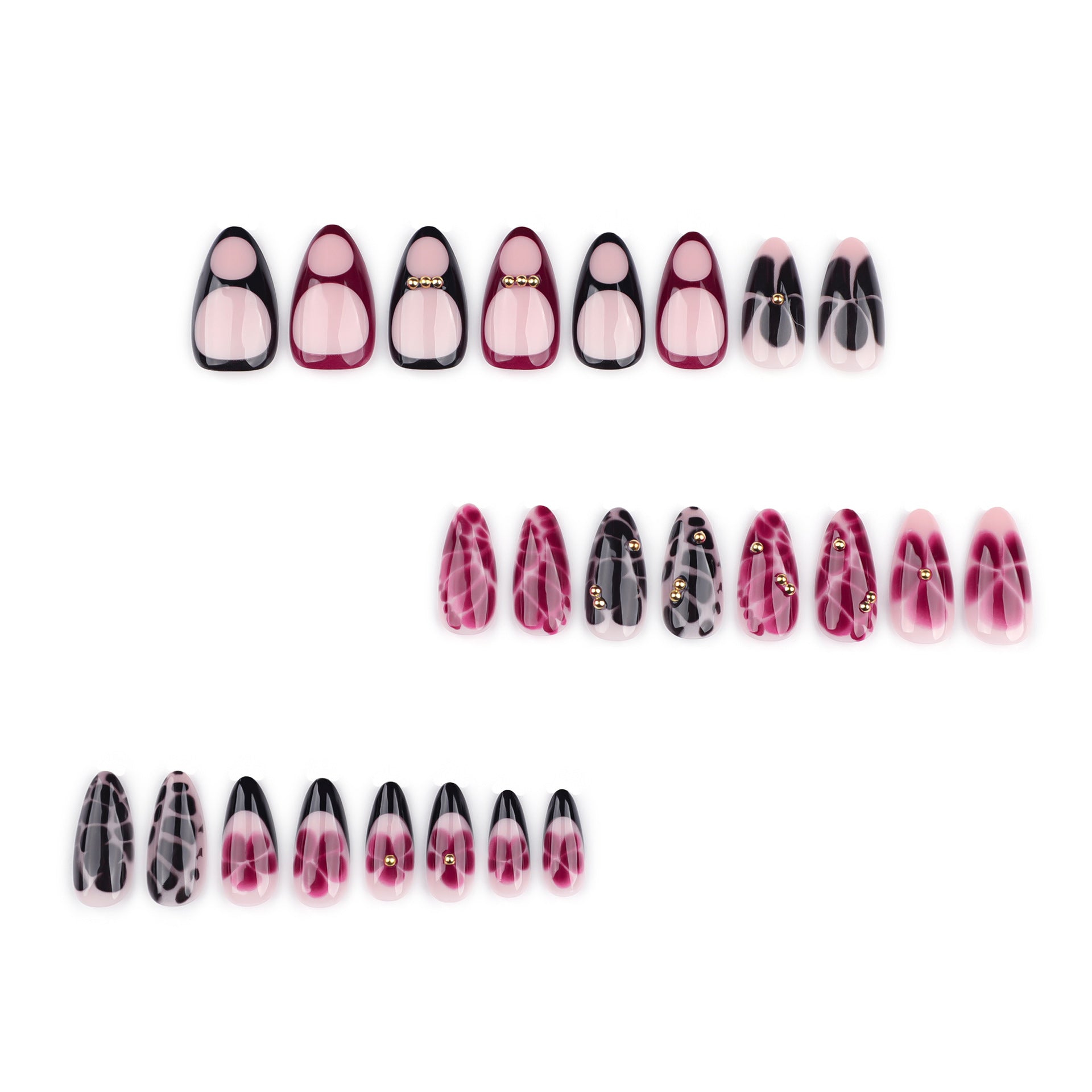 No.F439 Retro Flowers Fingernails Patch 24pcs/Set