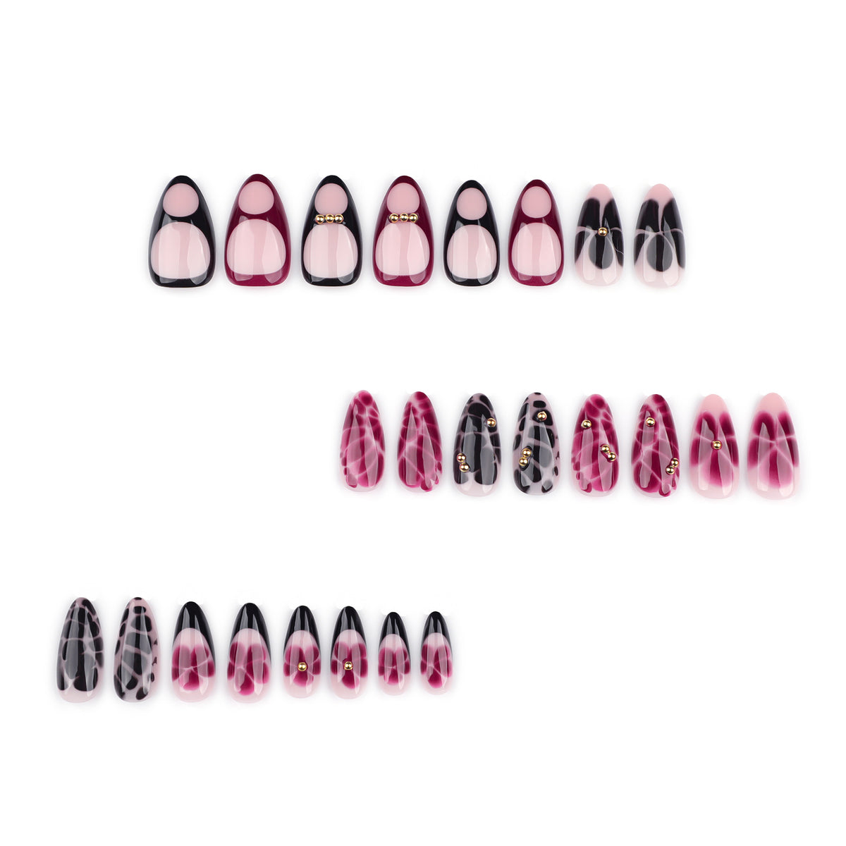 No.F439 Retro Flowers Fingernails Patch 24pcs/Set