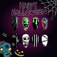 No.AW72 Halloween Spider Fingernails Patch 24pcs/Set