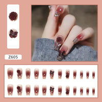 No.F116 Crystal Butterfly Fingernails Patch 24pcs/Set