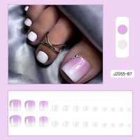 No.315 Violet Gradient Toenails Patch 24pcs/Set