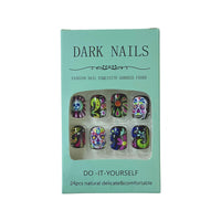 No.AW121 Halloween Colorful Plants Fingernails Patch 24pcs/Set