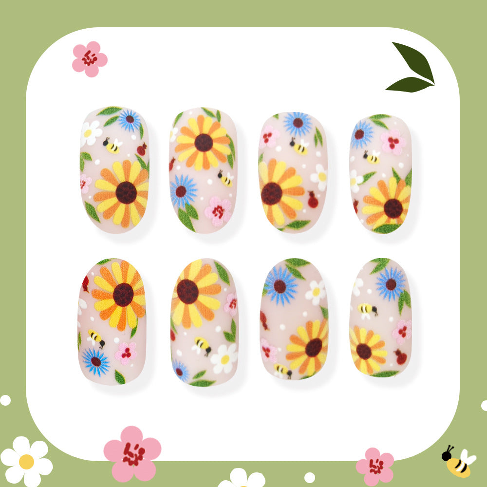 No.F771 Daisy Fingernails Patch 24pcs/Set