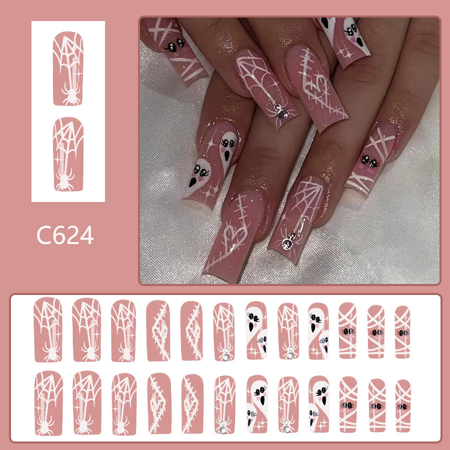 No.AW71 Halloween Spider Fingernails Patch 24pcs/Set