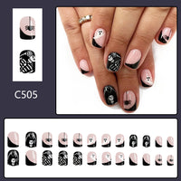 No.AW38 Halloween Skeleton Fingernails Patch 24pcs/Set