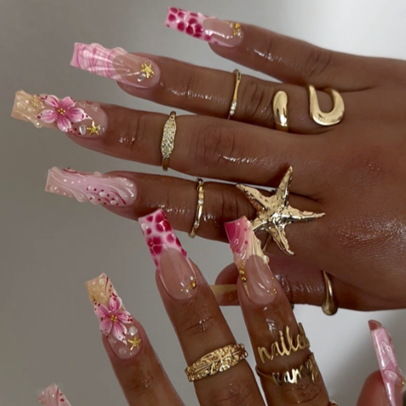 No.F625 Romantic Flowers Fingernails Patch 24pcs/Set