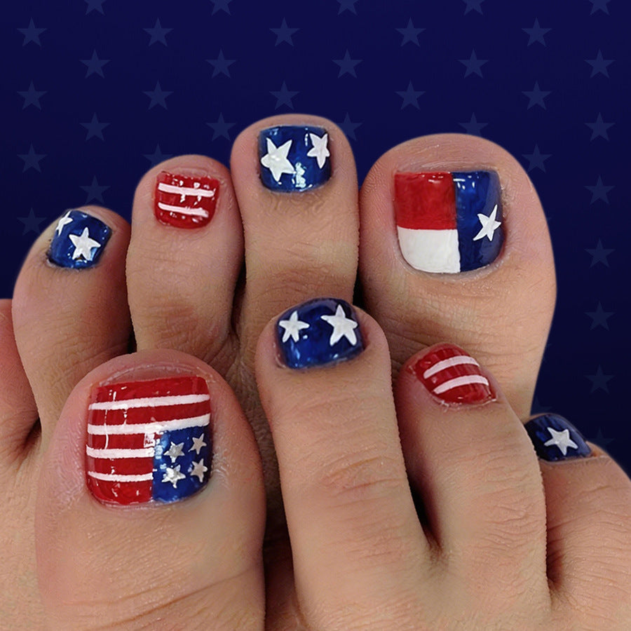 No.JNU10 Flag Toenails Patch 24pcs/Set