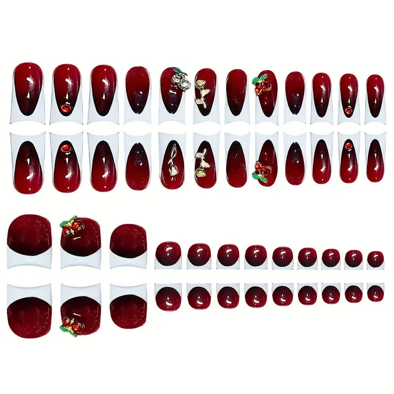 No.PSN160 Cherry Hand & Toe Pair Set-48pcs