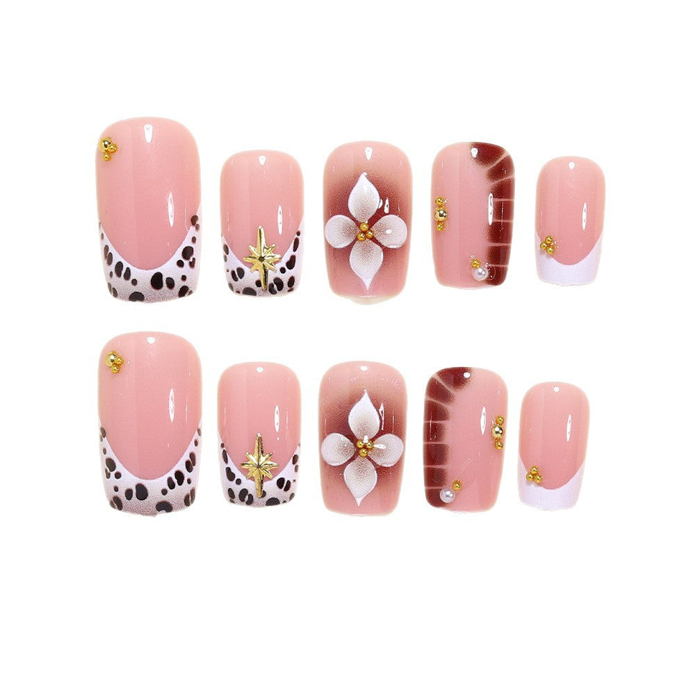 No.F629 Leopard Print Fingernails Patch 24pcs/Set