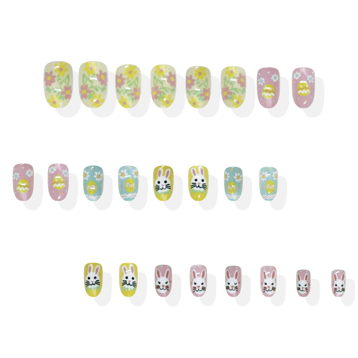No.ET18 Cute Easter Eggs Fingernails Patch 24pcs/Set