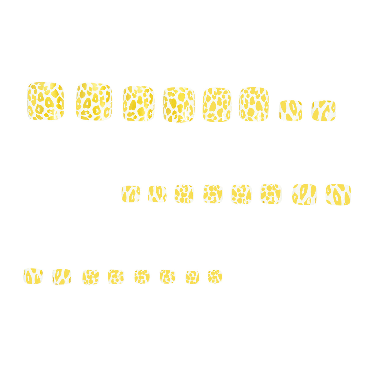 No.741 Golden Leopard Print Toenails Patch 24pcs/Set