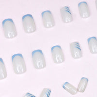 No.F224 Blue Cute Fingernails Patch 24pcs/Set