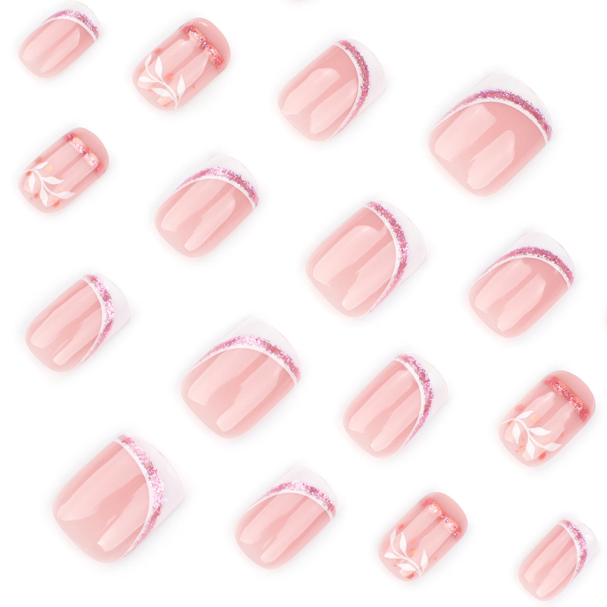 No.F698 Flower Fingernails Patch 24pcs/Set